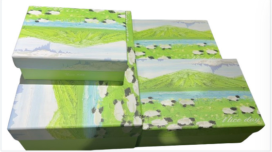Beleza de padrão Flip Top caixa de presente personalizada de papelão rígido Design elegante