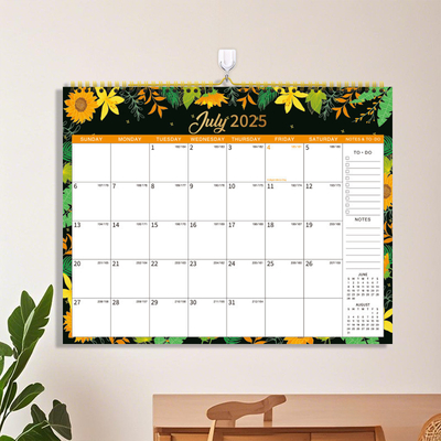Layout personalizado Impressão de calendário personalizado Visualização mensal com os principais feriados dos EUA marcados