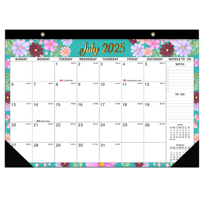 Fim de mês Calendário de parede personalizado com papel brilhante e impressão a cores