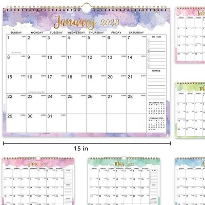Impressão de calendário personalizado com tipo de papel brilhante Adicionar datas e eventos pessoais Personalização