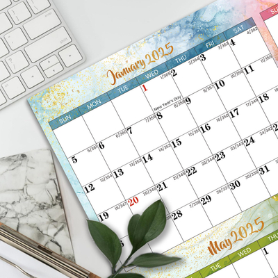 Dezembro Fim de mês Impressão de calendário personalizado Marcado com principais feriados dos EUA Personalizavel