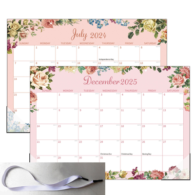 Calendários de parede personalizados de 12 x 12 polegadas com feriados
