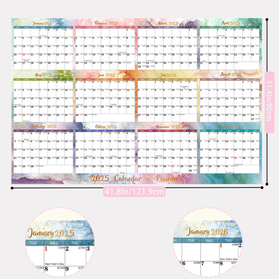 Customize Impressão de calendário personalizado Fique a par de datas e eventos pessoais e grandes feriados dos EUA