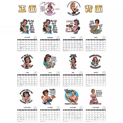 Calendário de Parede Personalizado de 12 X 12 Polegadas com Tema de Feriado / Sazonal Inclui Encadernação em Espiral