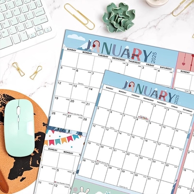 Dezembro Fim de mês Calendários de parede personalizados Principais feriados dos EUA Marcados para necessidades de personalização