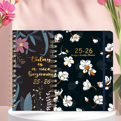 Notebook de capa dura em espiral A5 personalizado com design em relevo