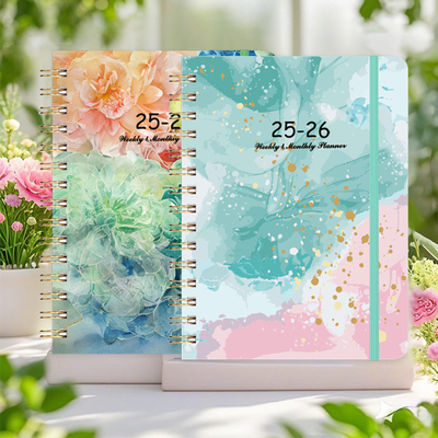 Caderno espiral A5 personalizado com papel pontilhado ou pautado