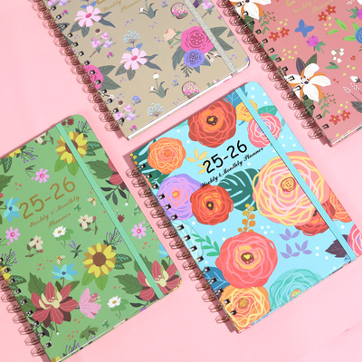 A5 Espiral Hardcover Notebook com papel revestido e ligação em espiral profissional