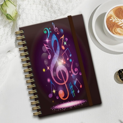 Esquema de cores pastel Espiral Caixa de notas de capa dura com alta durabilidade e papel branco