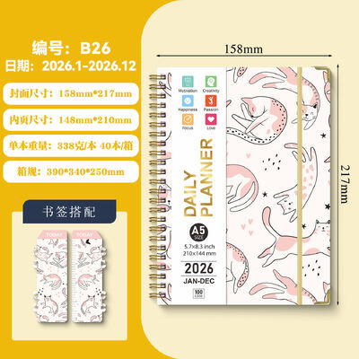 Tipo de encadernação do caderno espiral Capa dura Espiral 100 páginas Cor personalizada Perfeito para escritório escola e projetos criativos