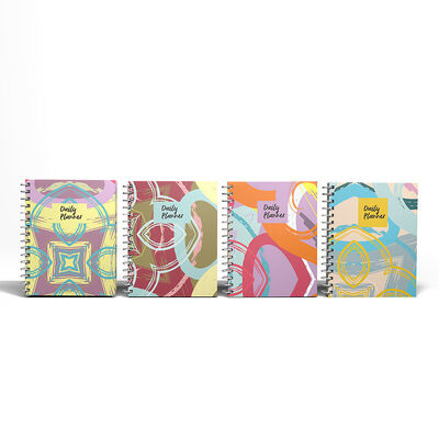 Caderno de capa dura espiral com impressão de logotipo 100 páginas Encadernação espiral durável Perfeito para conferências e workshops de negócios