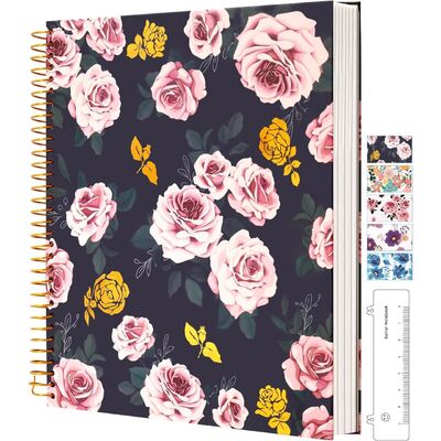 Caderno Espiral Capa Dura Padrão 5,8 X 8,3 Polegadas 100 Páginas Ideal para Escrever, Desenhar e Organizar Ideias de Forma Eficiente
