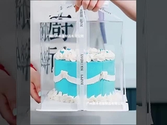 Embalagens de bolo transparentes de alta qualidade e ecológicas.