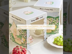 Caixas de bolos de espessura de papel personalizáveis para protecção e apresentação de biscoitos