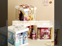 Encomenda personalizada aceita Caixas de embalagem de bolo com requisito de design AI CDR ou PDF e laminação Matt