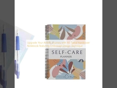 Aprimore sua jornada artística com um caderno espiral A5 com capa dura e design em relevo