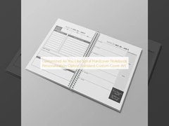 Personalização como você gosta Caderno espiral com capa dura Opção de personalização Arte de capa personalizada padrão
