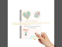 A5 Notebook personalizado em esquema de cores monocromático para produtividade e organização