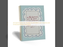 Caderno Espiral A5 Capa Dura com Esquema de Cores Arrojado e Técnica de Design em Relevo