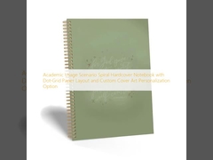 Caderno Espiral de Uso Acadêmico com Capa Personalizada e Papel Pontilhado