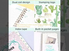 Encadernação em Espiral Caderno de Jornal Personalizado Sem Bolsos Design Personalizado