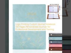Caderno de Jornal Personalizado com Impressão de Logotipo 100 Páginas Diários Personalizados para Desenvolvimento Profissional e Treinamento