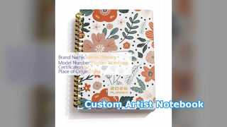 Caderno espiral em relevo personalizado para artistas