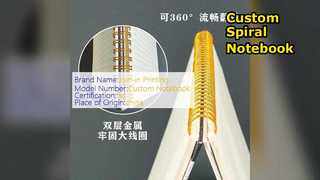 Caderno Espiral Personalizado 5.8x8.3 Capa Dura Preta